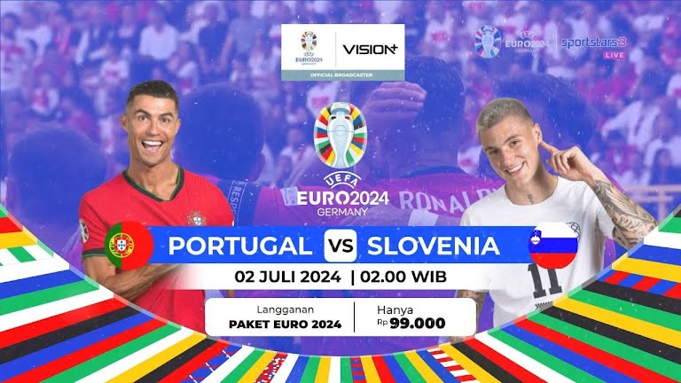 Link Live Streaming Portugal vs Slovenia- Vision+